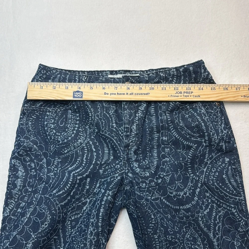 Chico’s Platinum Denim Paisley Ankle Jeans CHICOS 0 or size 4 / 6 XS blue